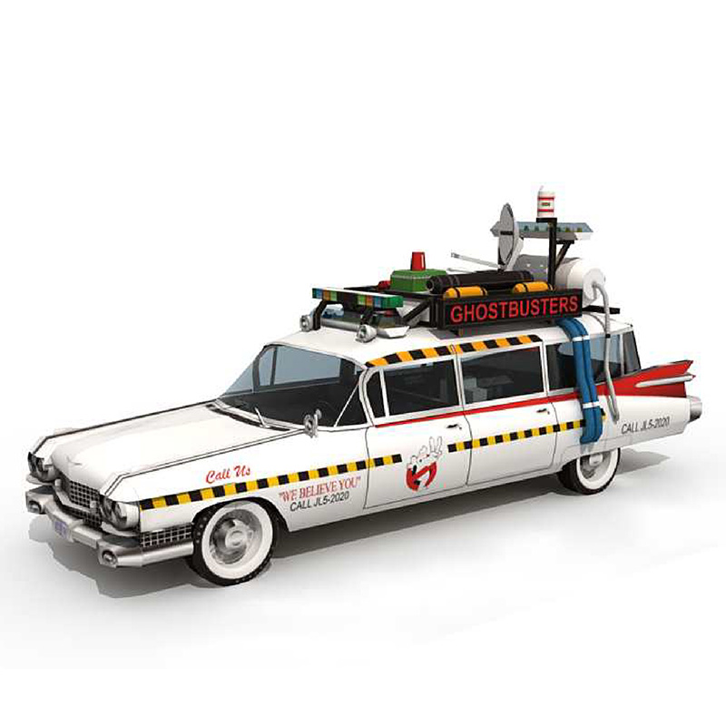Art Craft Cardboard - Ghostbusters Ecto-1A auto 1:20 Origami arte,