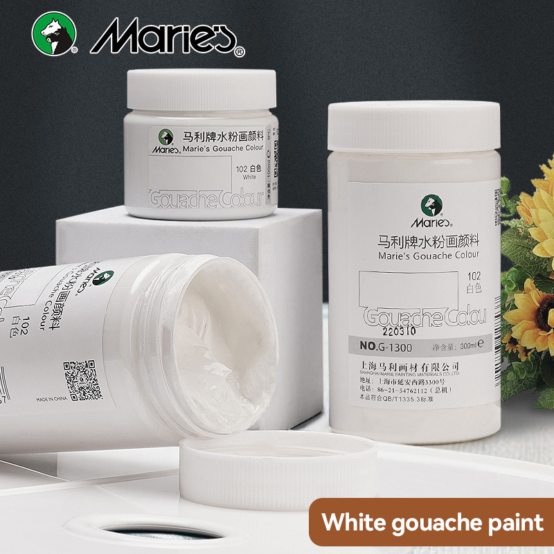 Gouache Paint Set - Vernice a guazzo bianca Bottiglie da