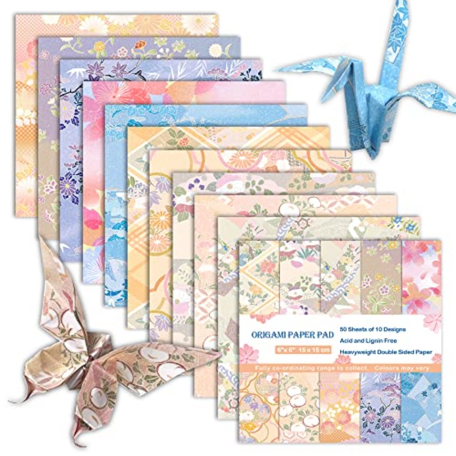 Art Craft With Paper - Carta per Origami 6x6 Bifacciale, 50
